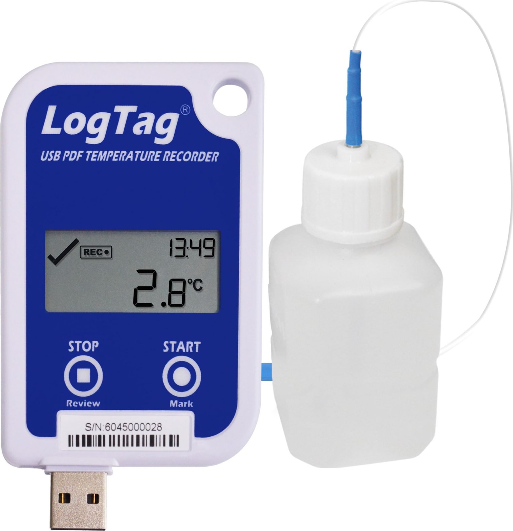 Logtag UTRED-16 Vaccine Kit - Temperature logger, -40°C to +99°C, 16,129 temperature readings