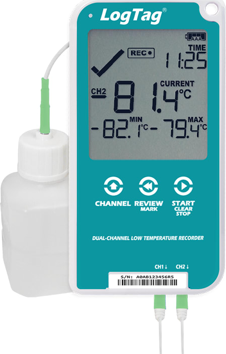 Logtag UTREL30-16 Vaccine Kit - Temperature Recorder, -90°C to +40°C, LED