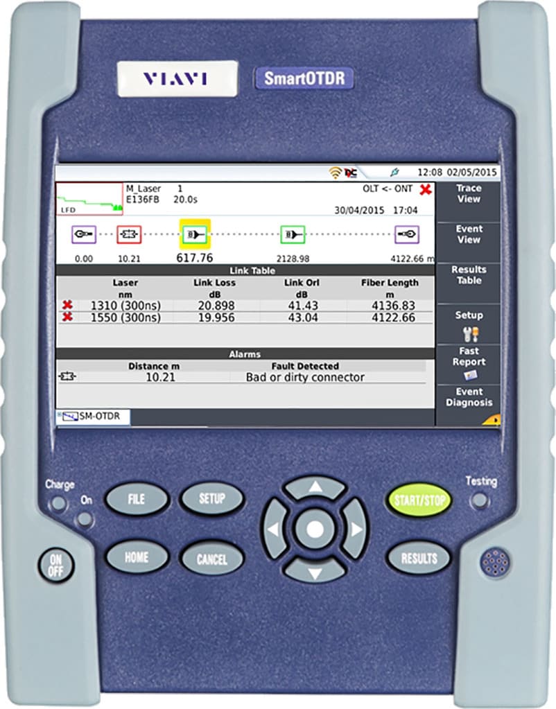 Viavi E118FA65-APC SmartOTDR Filtered 1650 nm A-range Handheld Tester