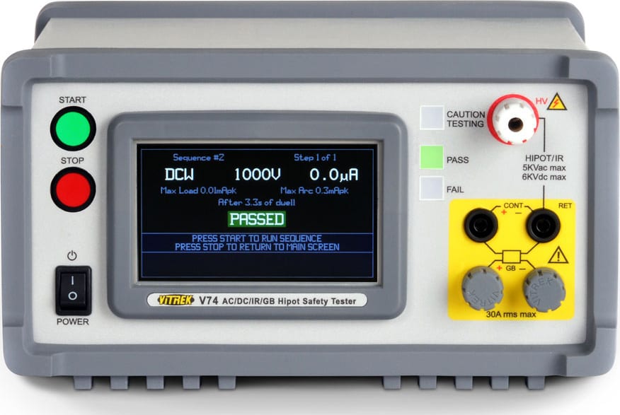 Vitrek V77 - AC/DC/IR Scanning Hipot Tester with Ground Bond Test