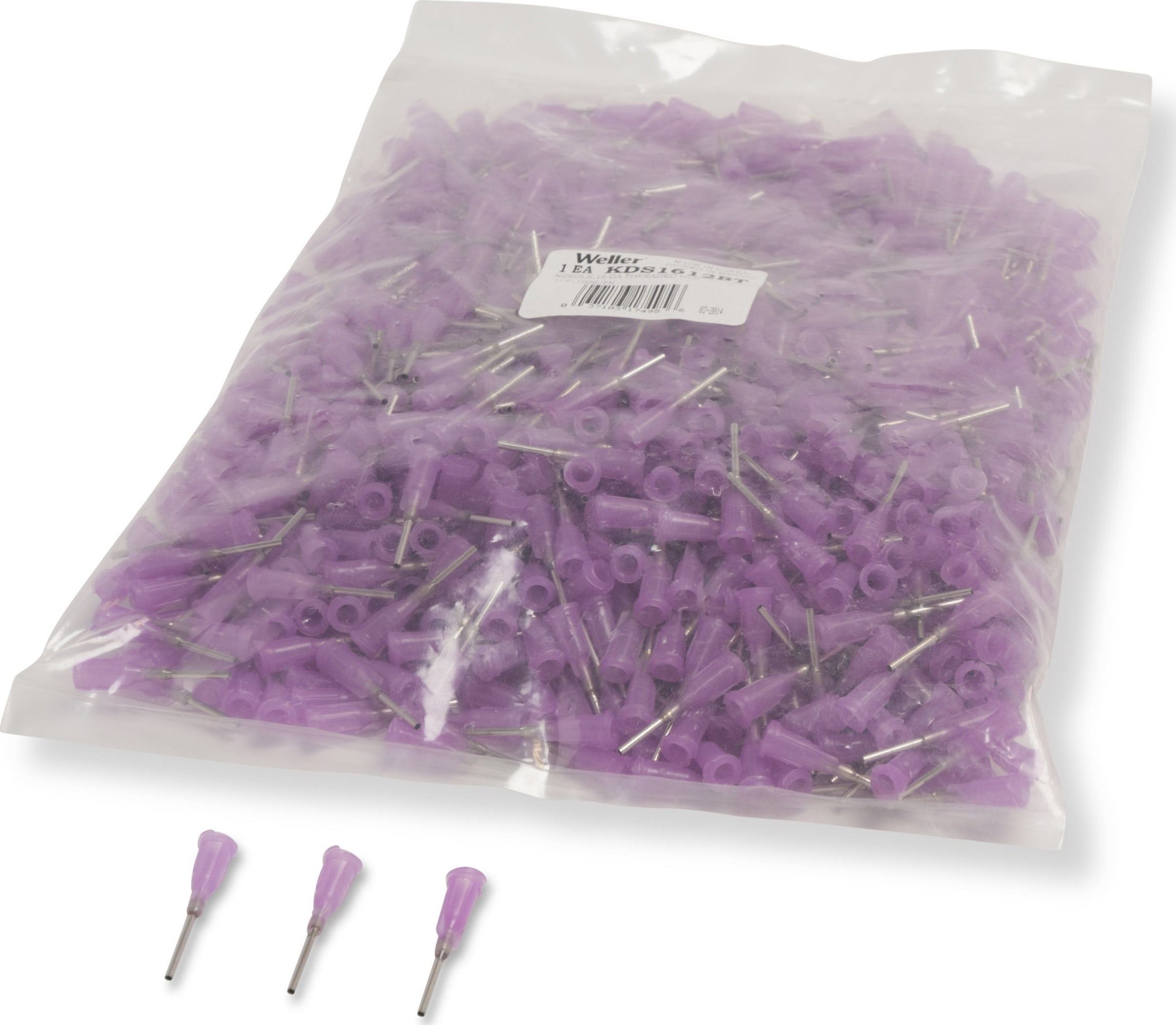 Weller KDS1612BT Needle, 16 GA Threaded Hub 1/2',1000/PK