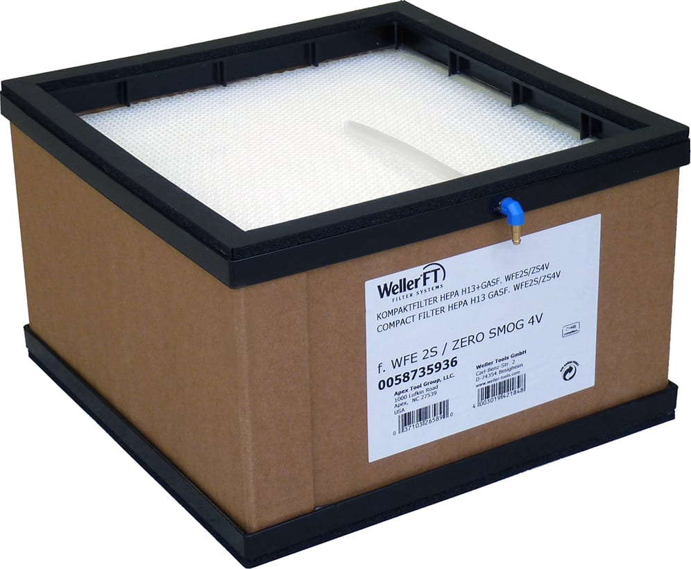 Weller T0058735936N - Compact filter: Particle filter H13 and wide band gas filter (50% active carbon, 50% Chemisorb) for Zero Smog 4V, WFE 2S