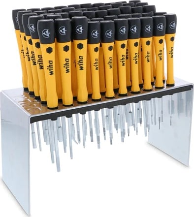 Wiha 92093 - 50 Piece ESD Safe PicoFinish Precision Screwdriver Set in Steel Rack