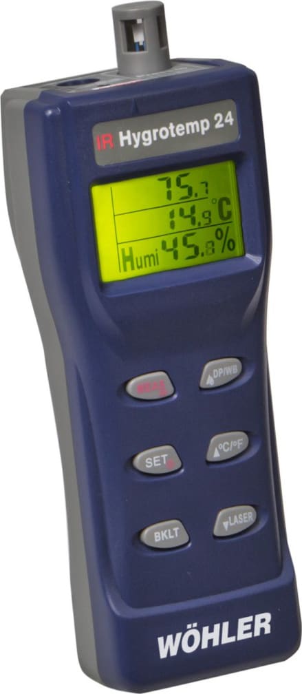 Wohler IR HYGROTEMP 24 - Hygrometer for Determining Air Temperature, Humidity