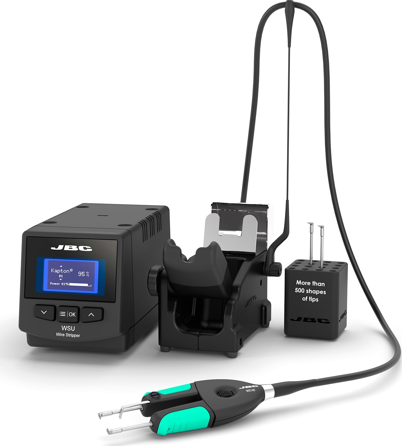 JBC WSS-1A - Precision High Temperature Wire Stripper Station with WS140 Tweezer (40 - 14 AWG)