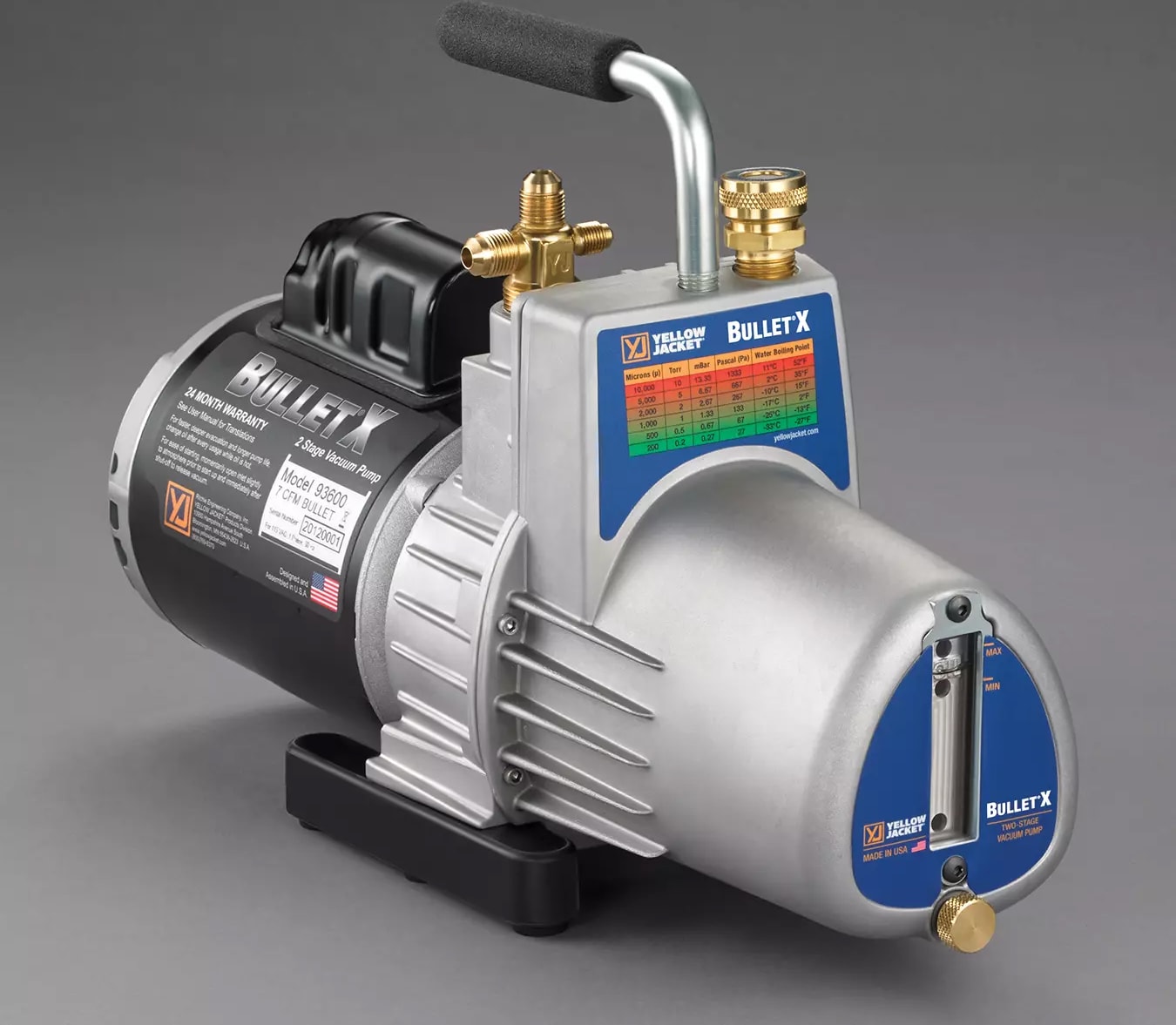 Yellow Jacket 93600 - BulletX 2-Stage Vacuum Pump, 7.0 CFM