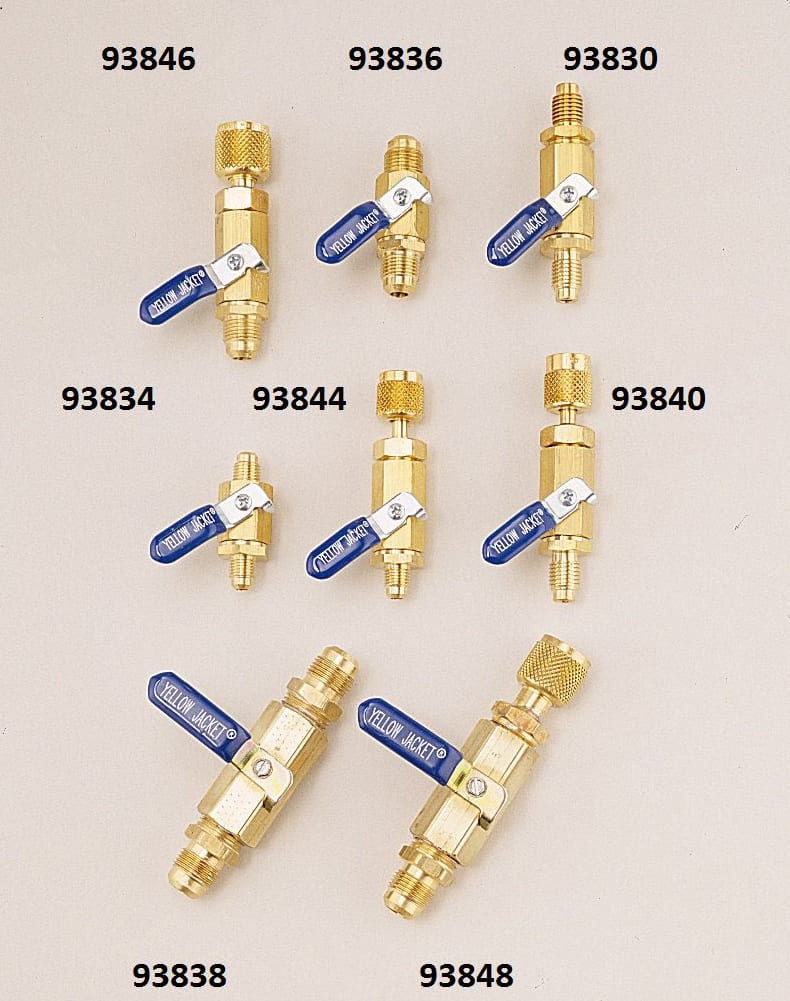 Yellow Jacket 93840 Ball Valve 1/2' Acme Male Flare x Female Flare
