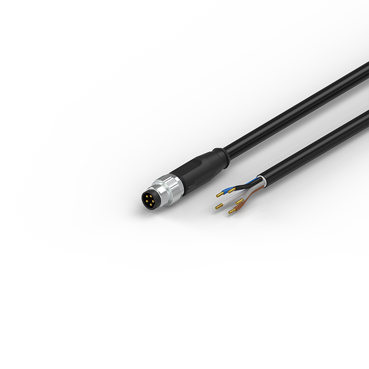 ZK2080-4100-0xxx | Кабель двигателя/датчика, полиуретан, 5В x В 0,34В мм², подходит для буксирной цепи