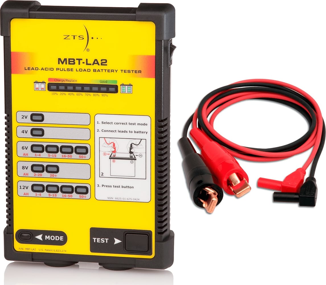 ZTS MBT-LA2/CL - Lead Acid Multi-Battery Tester (with Clip-type Lead)