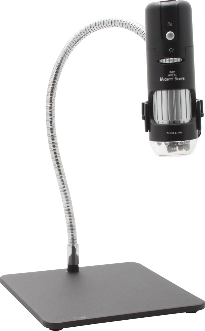 Aven Tools BD-209-212 - USB Digital Microscope 5M Mighty Scope (10x-200x) with Flex Arm Stand