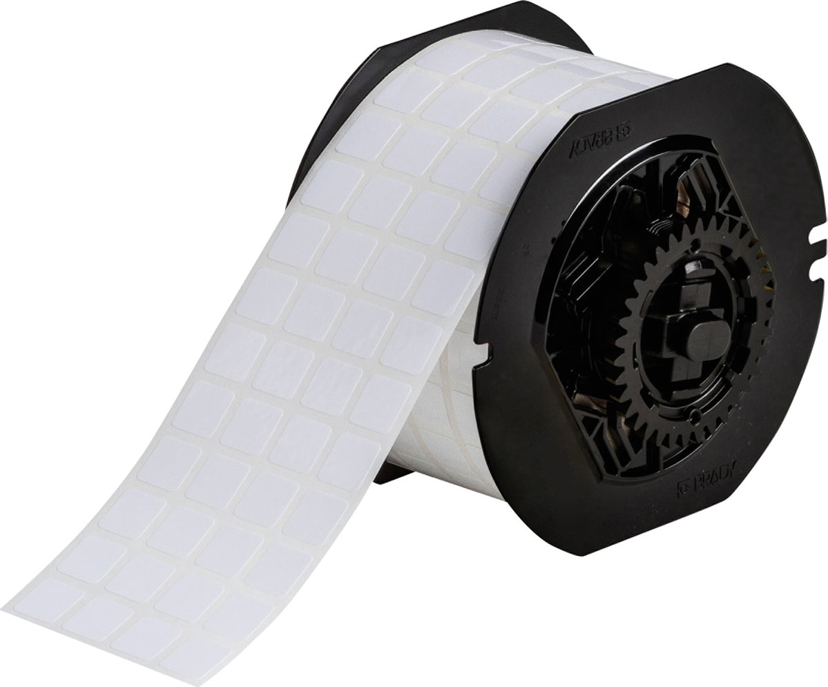 Brady B33-149-797 Labels, High Temperature, Glossy, Polyimide, 0.5 x 0.5, 5000/RL, 4/Row