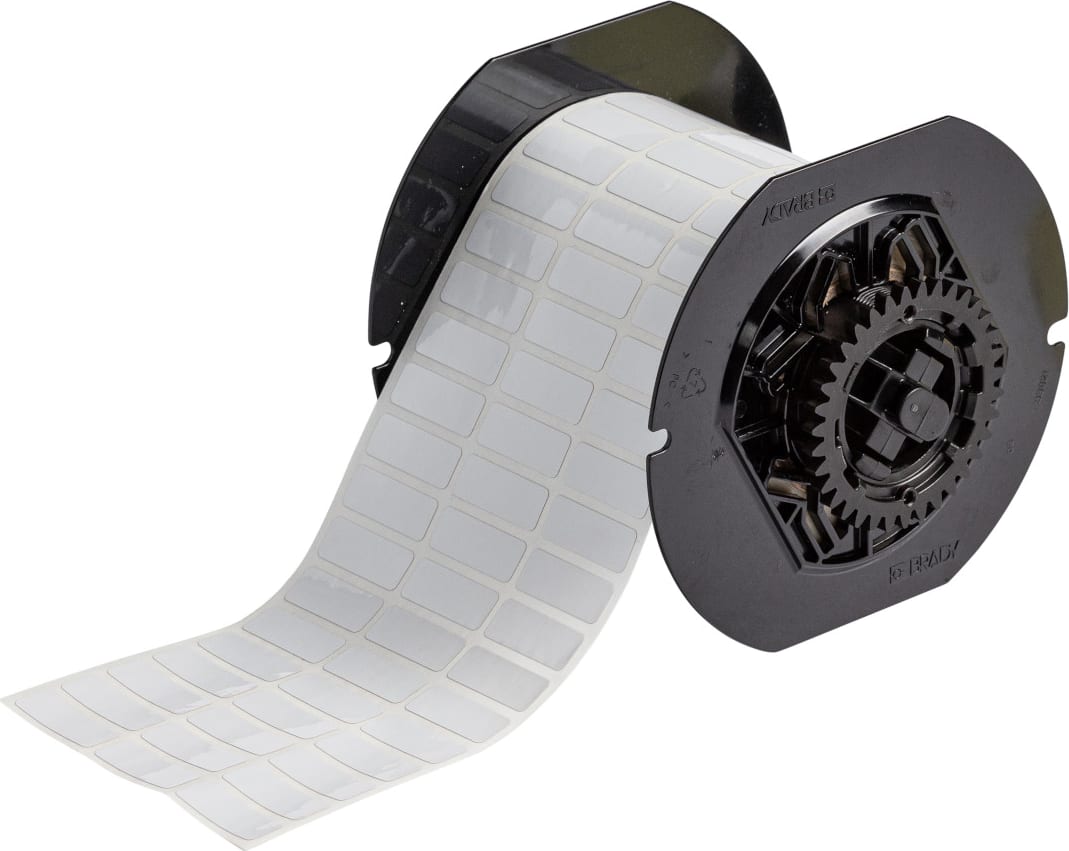 Brady B33-3-797 Labels, High Temperature, Glossy, Polyimide, 0.375 x 1, 10000/RL, 3/Row