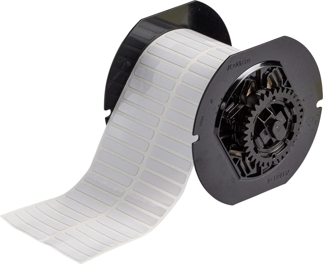 Brady B33-4-797 Labels, High Temperature, Glossy, Polyimide, 0.25 x 1.5, 10000/RL, 2/Row
