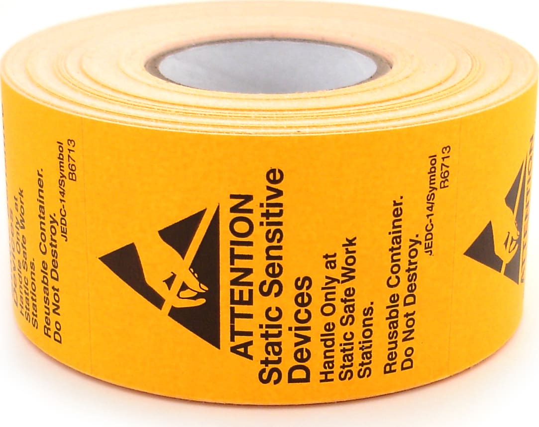 Botron B6713 - Reusable ESD Awareness Label Roll, JEDEC Symbol