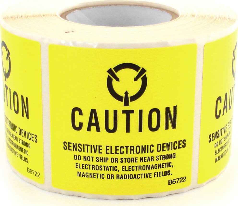 Botron B6722 - ESD Caution Label, MIL Standard Arrow Symbol