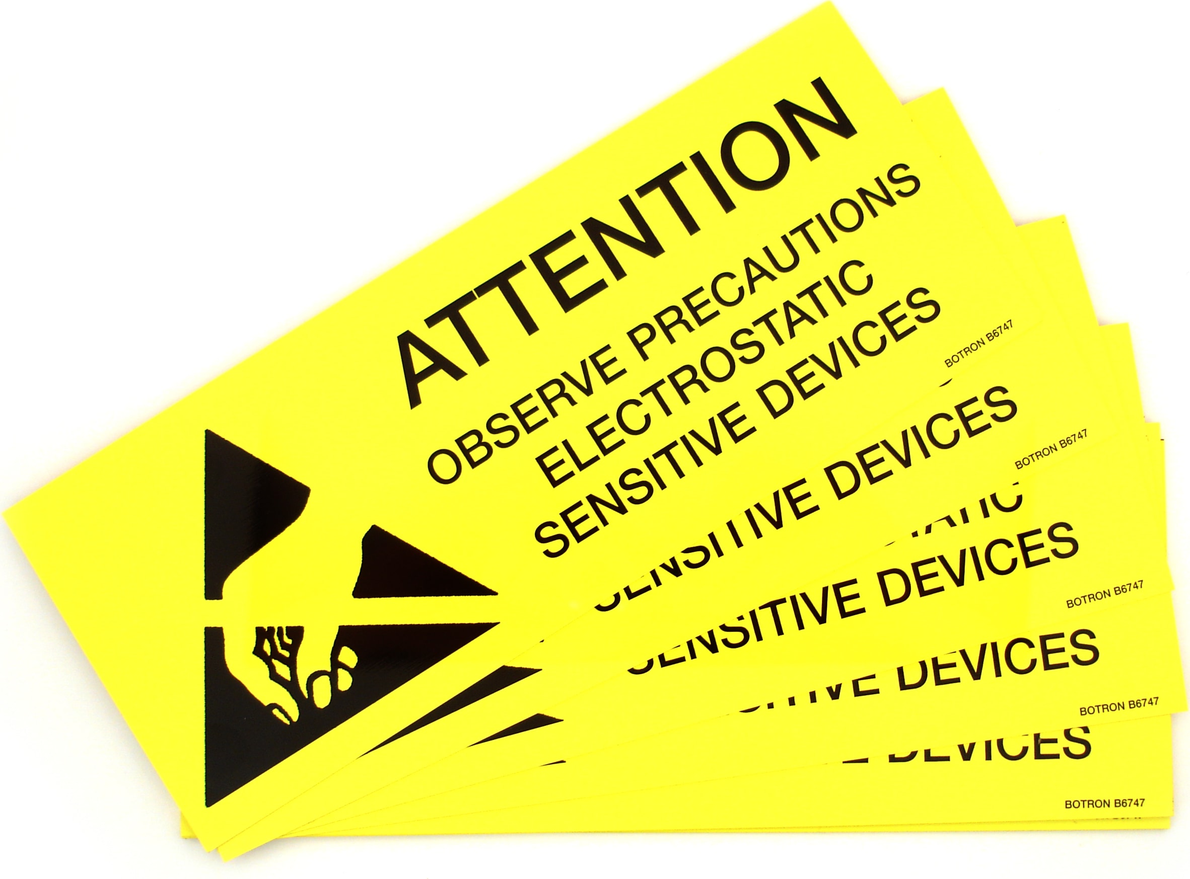 Botron B6747 - ESD Awareness Area Sign, 4in x 10in, JEDEC Symbol