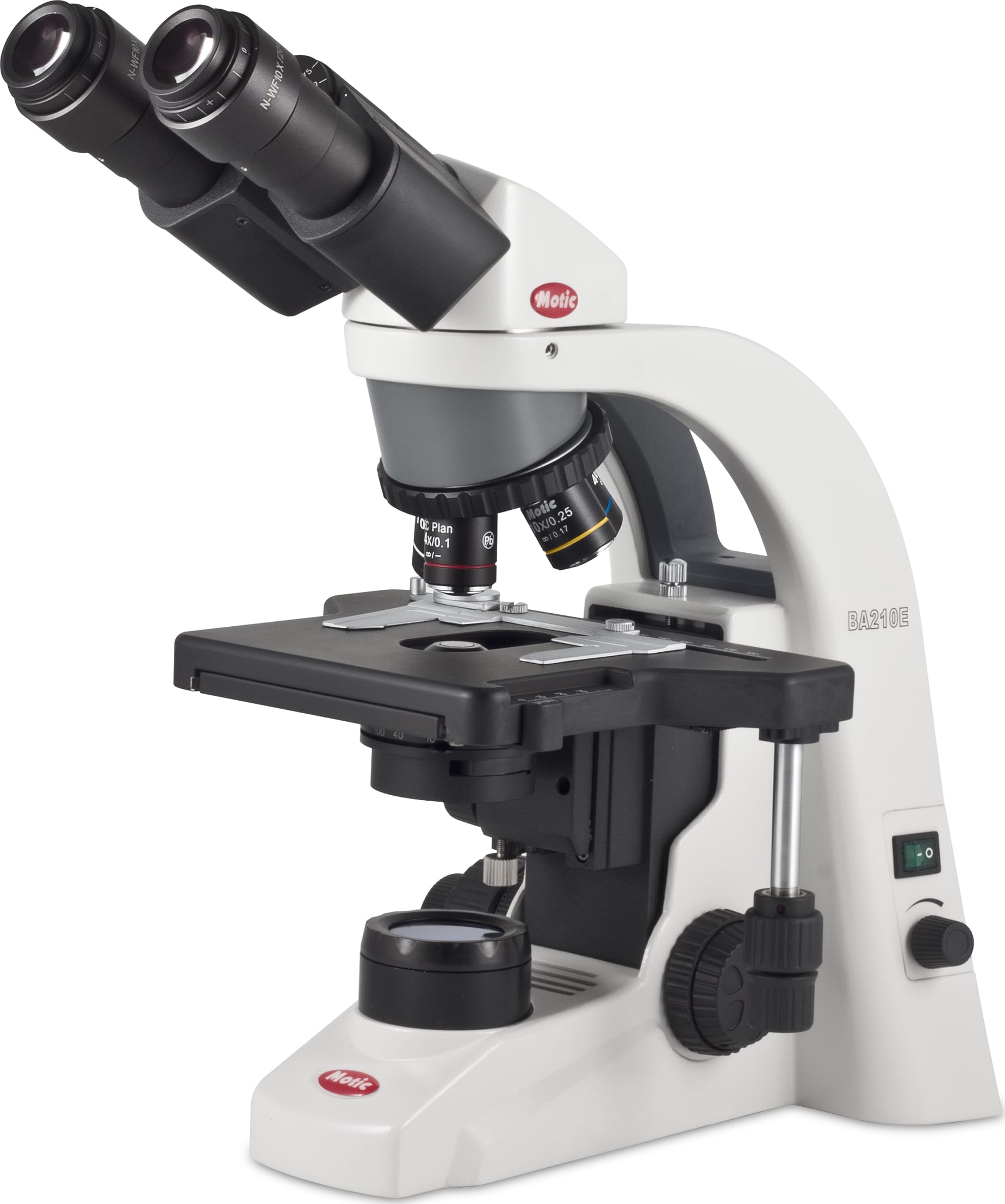 Motic BA210E Binocular Compound Microscopes - Type (Microscopes): Compound, Body Style: Binocular, Illumination Type: Halogen
