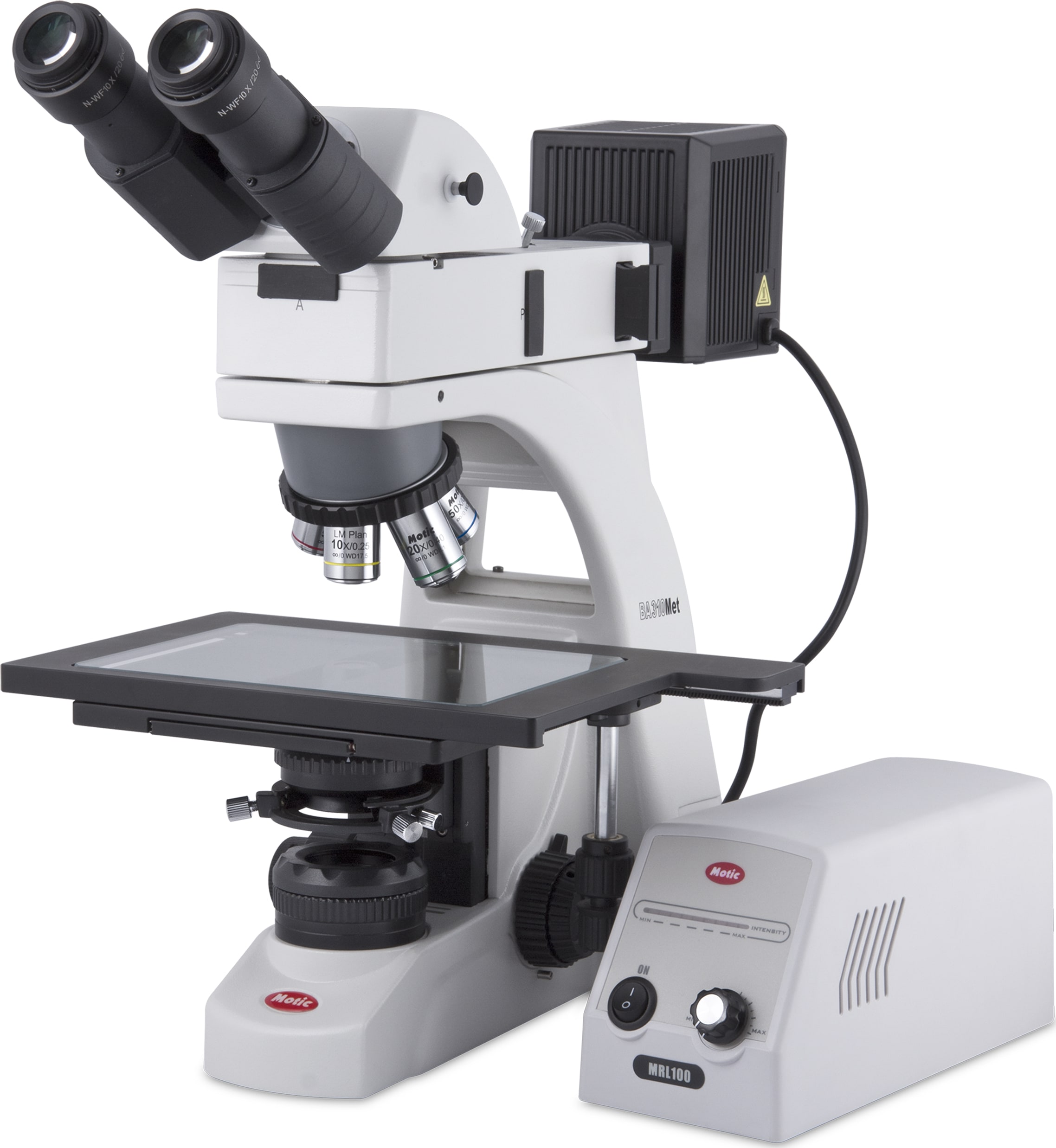Motic BA310MET-T Binocular 3x2 Compound Microscopes - Type (Microscopes): Compound, Body Style: Binocular, Illumination Type: Halogen
