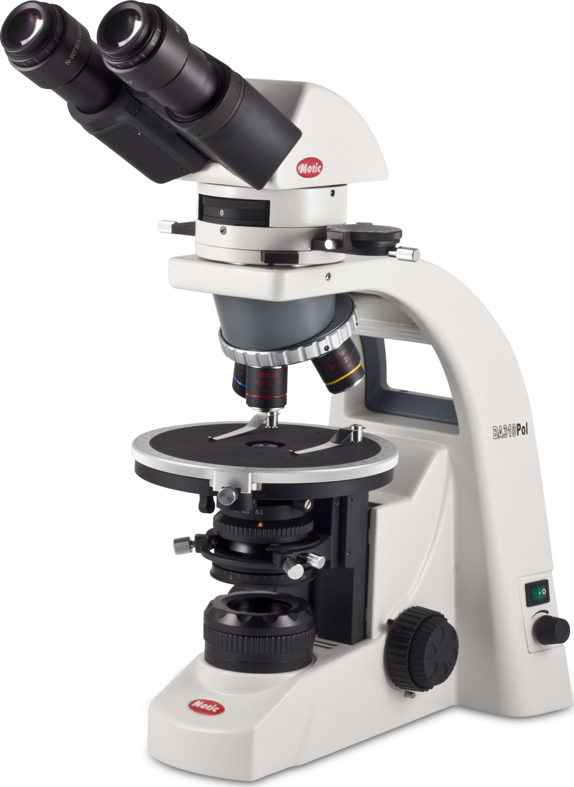 Motic BA310POL Binocular Compound Microscopes - Type (Microscopes): Compound, Body Style: Binocular, Illumination Type: Halogen