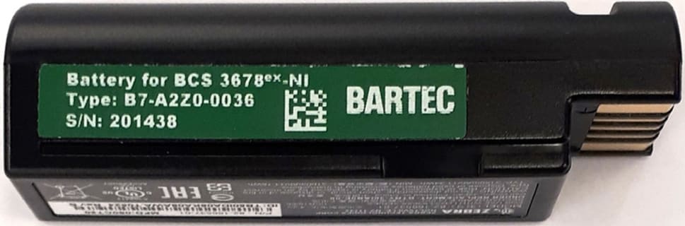 Bartec B7-A2Z0-0036 - Battery for BCS3600ex-NI Series