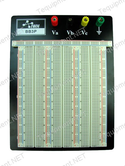 IWH BB3P 2420 Tie Point Breadboard Plate Mounted with 4 Binding Posts