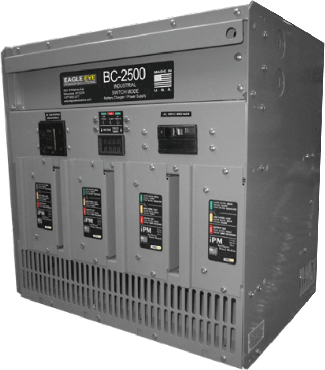 Eagle Eye BC25001301204111111EE - BC-2500 Industrial Battery Charger (130V, 12A, 4-Bay, Includes GFD)