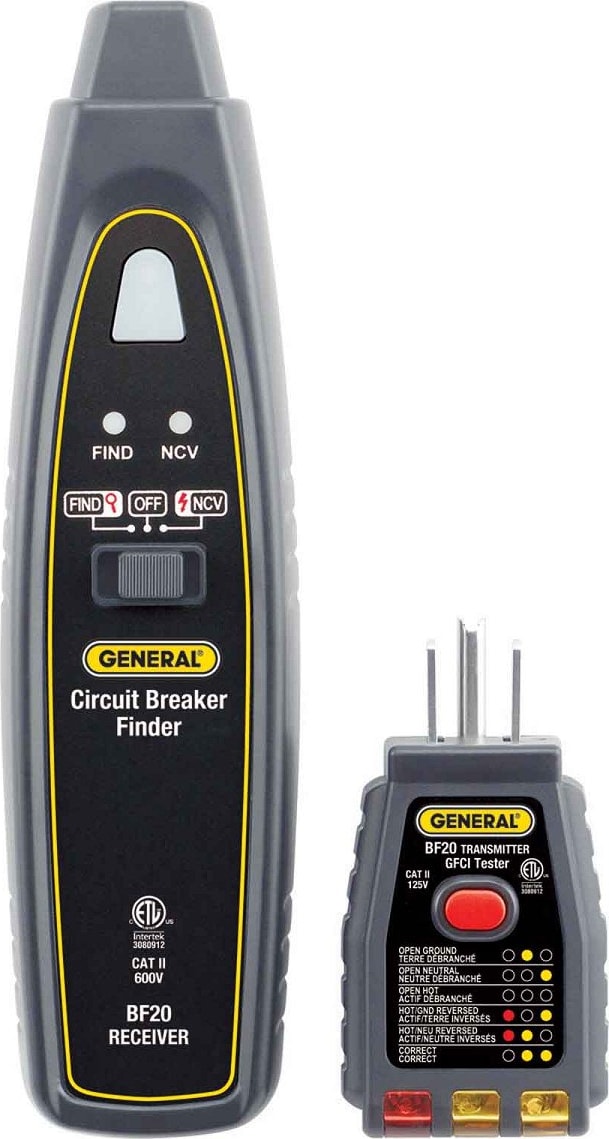 General Tools BF20 - AC Circuit Breaker Finder with NCV Detector and GFCI Outlet Checker