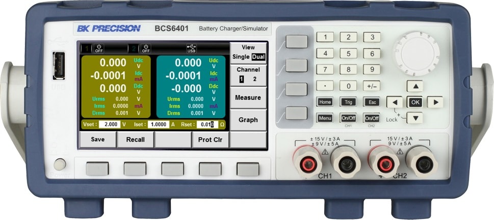 B&K Precision BCS6401 - Two Channel DC Power Supply and Battery Charger/Simulator