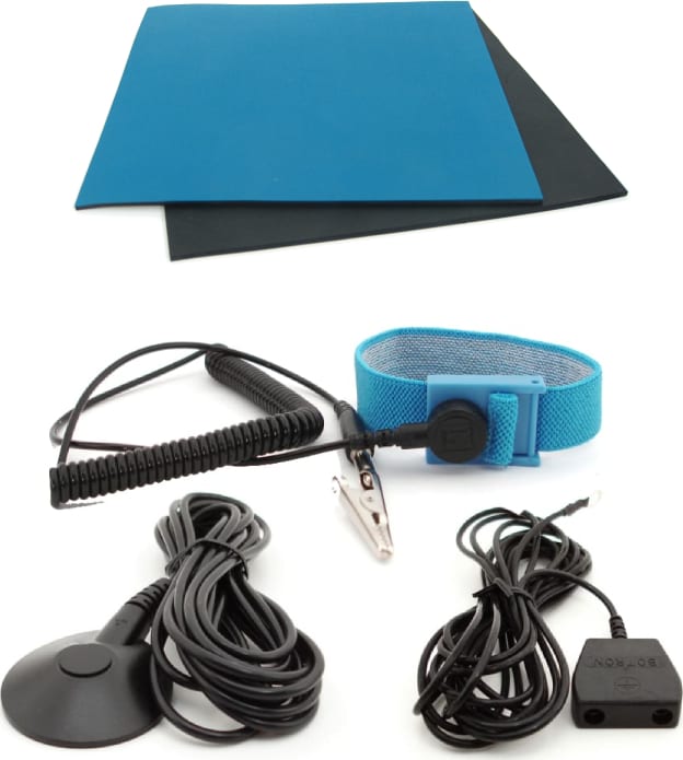 Botron B6124CKIT - ESD Workstation in a Box, with Floor/Table Mats, Wrist Strap and More