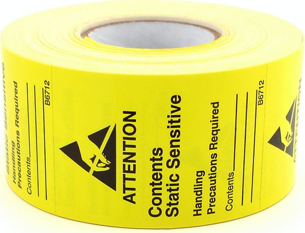 Botron B6712 - Writable ESD Awareness JEDC Label Roll
