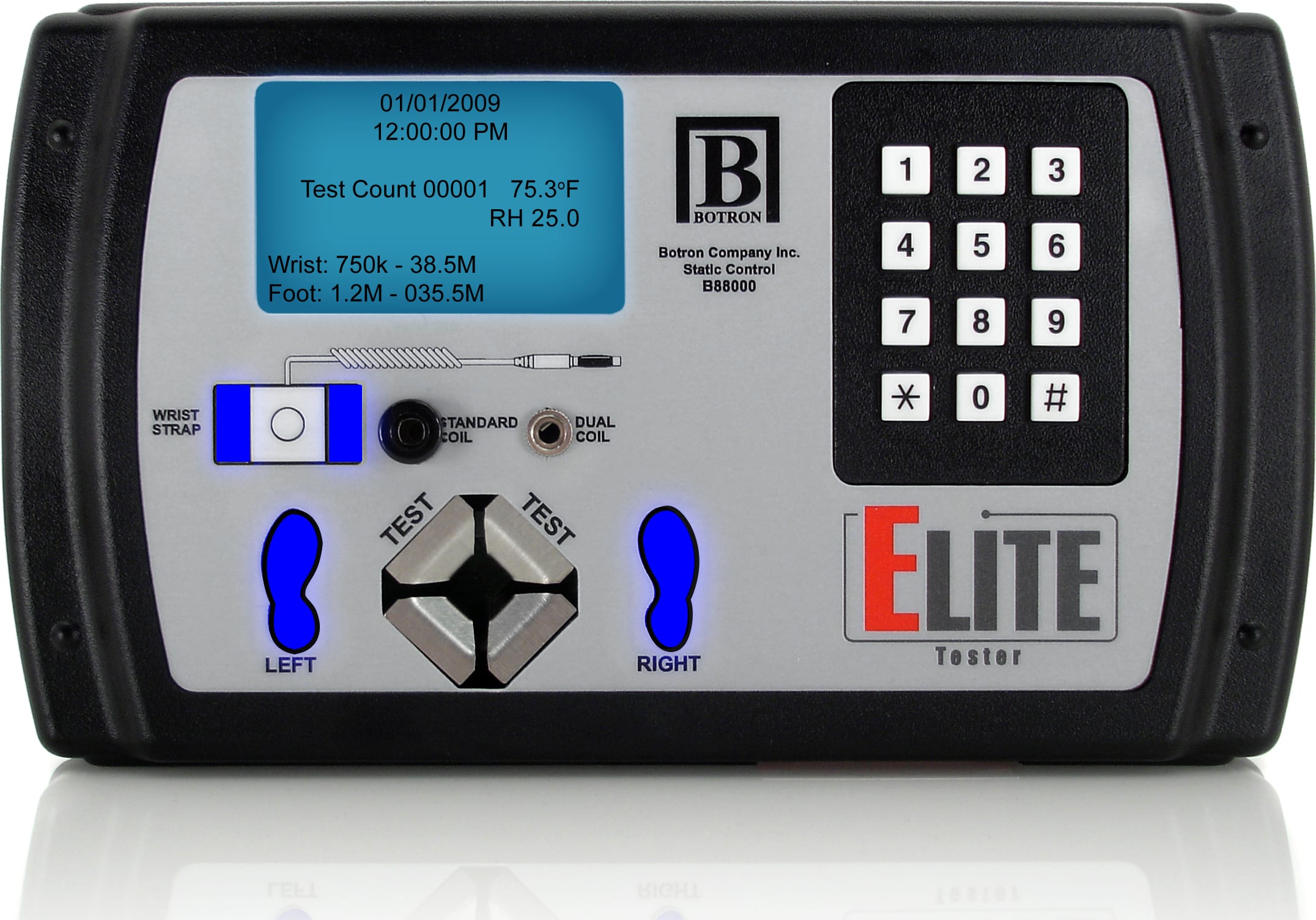 Botron B88025 - ELITE Complete HID Tester - Wall Mount with Footplate