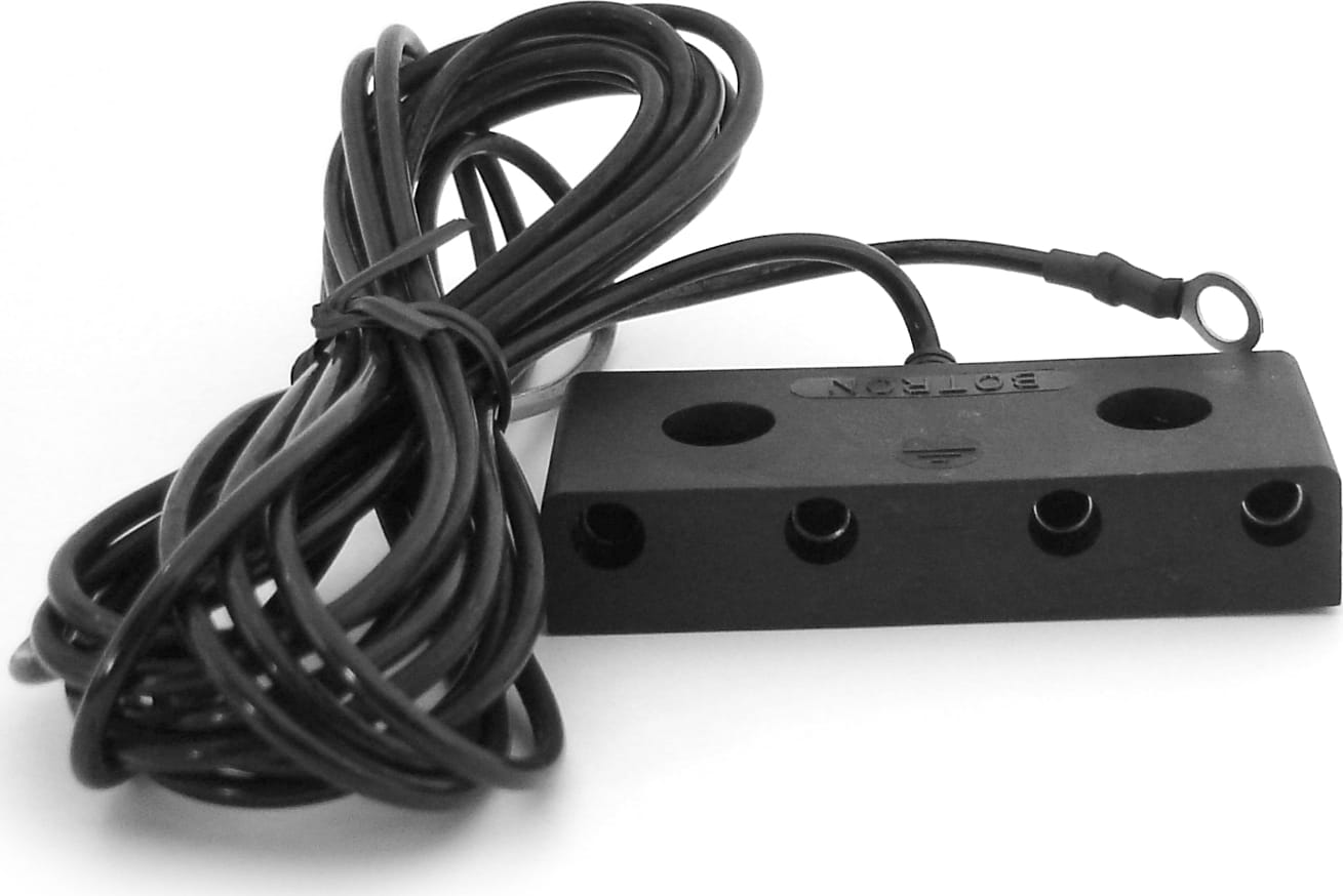 Botron B9704 - Quad Common Point Ground Cord, 10mm Snap, No Resistor