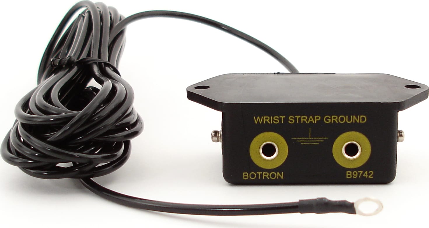 Botron B9742 - Molded Bench Ground with 10ft Cord and No Resistor