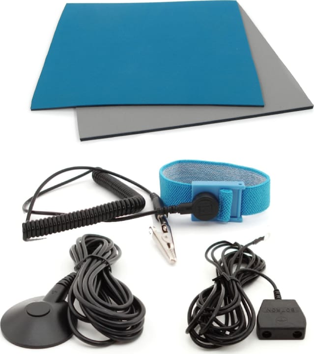 Botron B6123KIT - ESD Workstation in a Box, with Floor/Table Mats, Wrist Strap and More