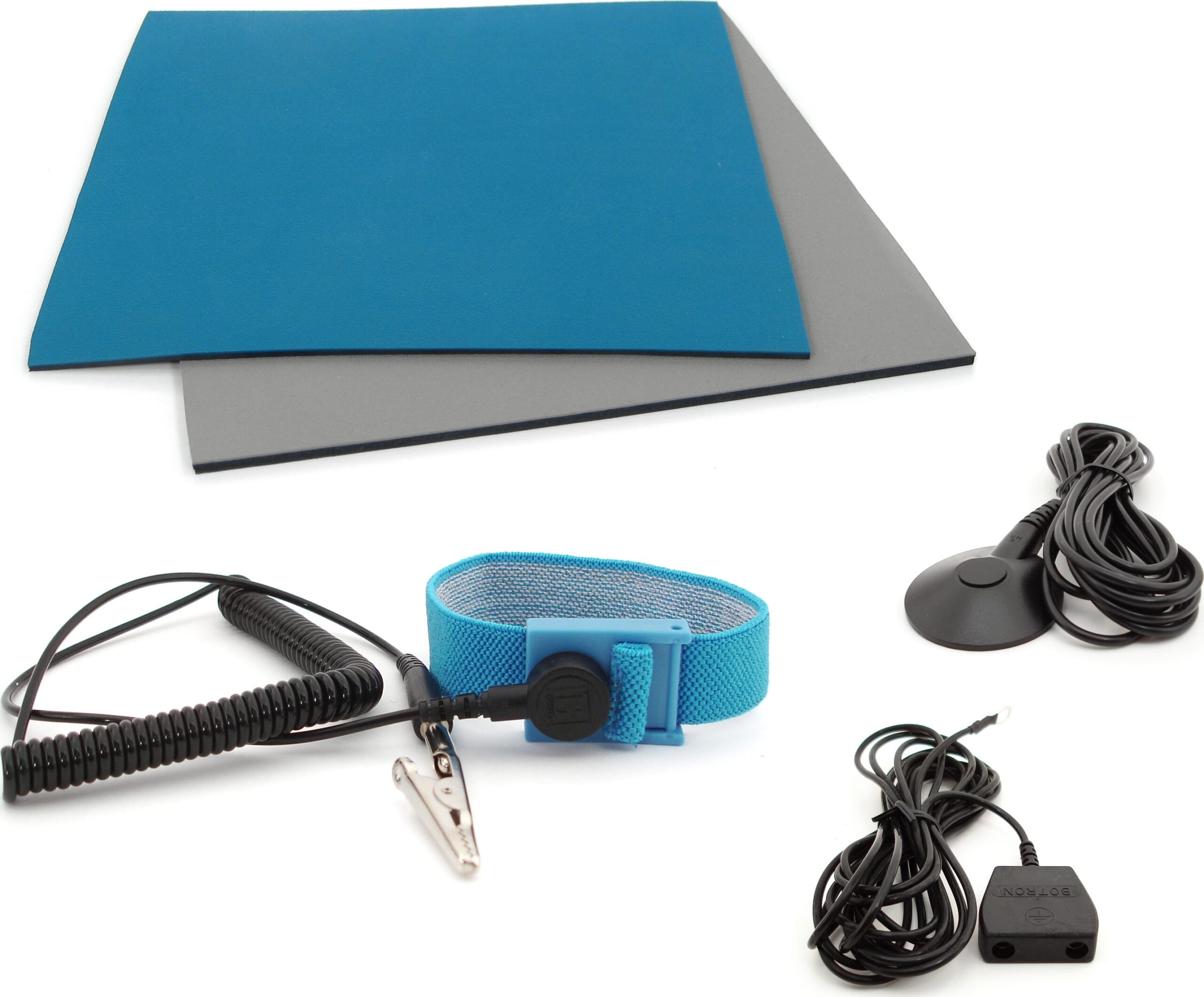 Botron B6124KIT - ESD Workstation in a Box, with Floor/Table Mats, Wrist Strap and More