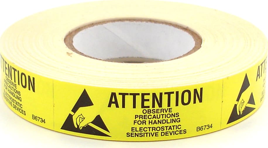 Botron B6734 - ESD Awareness Label, JEDEC Symbol, 5/8in x 2in