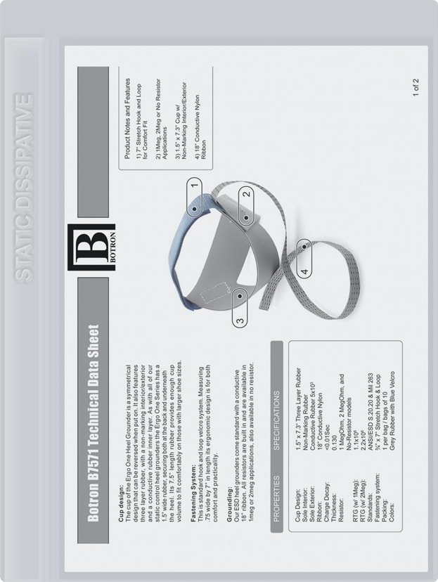 Botron B7412 - Anti-Static Shop Traveler (6 mil / 8.5 x 11'), Pack of 25