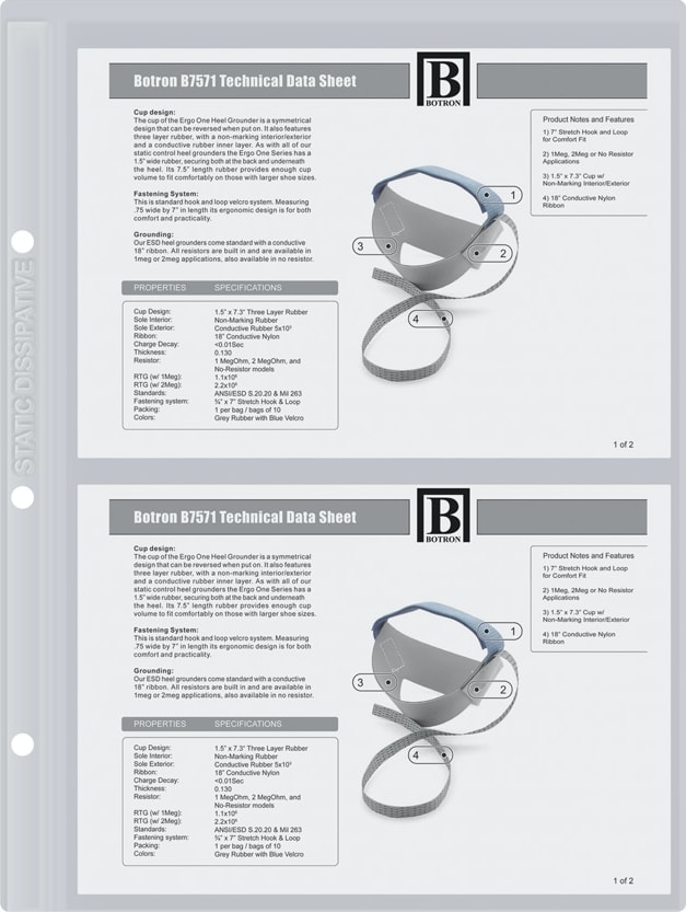 Botron B7417 - Anti-Static Drawing Holders (6 mil / 11 x 17'), Pack of 25