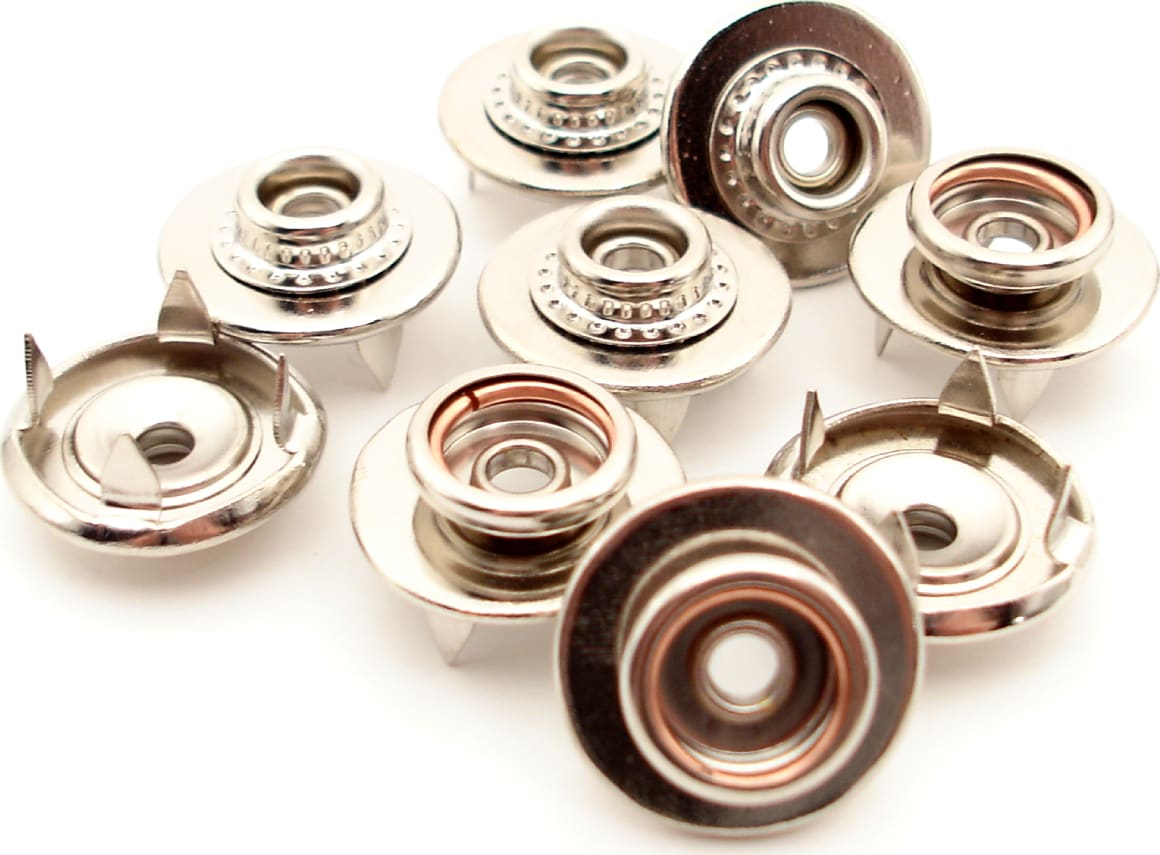 Botron B9867 - Push and Clinch Snaps - 10mm Stud, Pack of 20