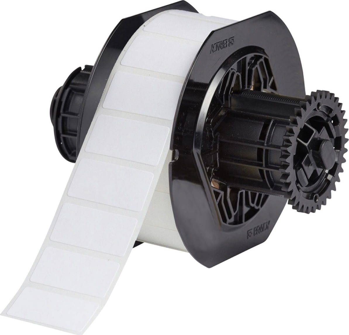 Brady B33-136-422 - White Polyester w/Permanent Acrylic Adhesive Labels, 1/Row, 1500/Catridege