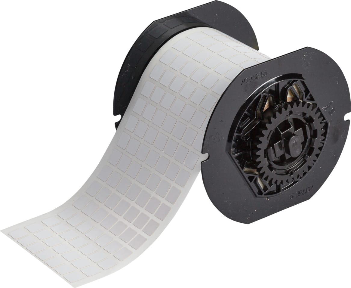 Brady B33-340-719 - B33 1 mil Static Dissipative Polyimide Labels, 0.375' H x 0.375' W, White, 10000/Roll