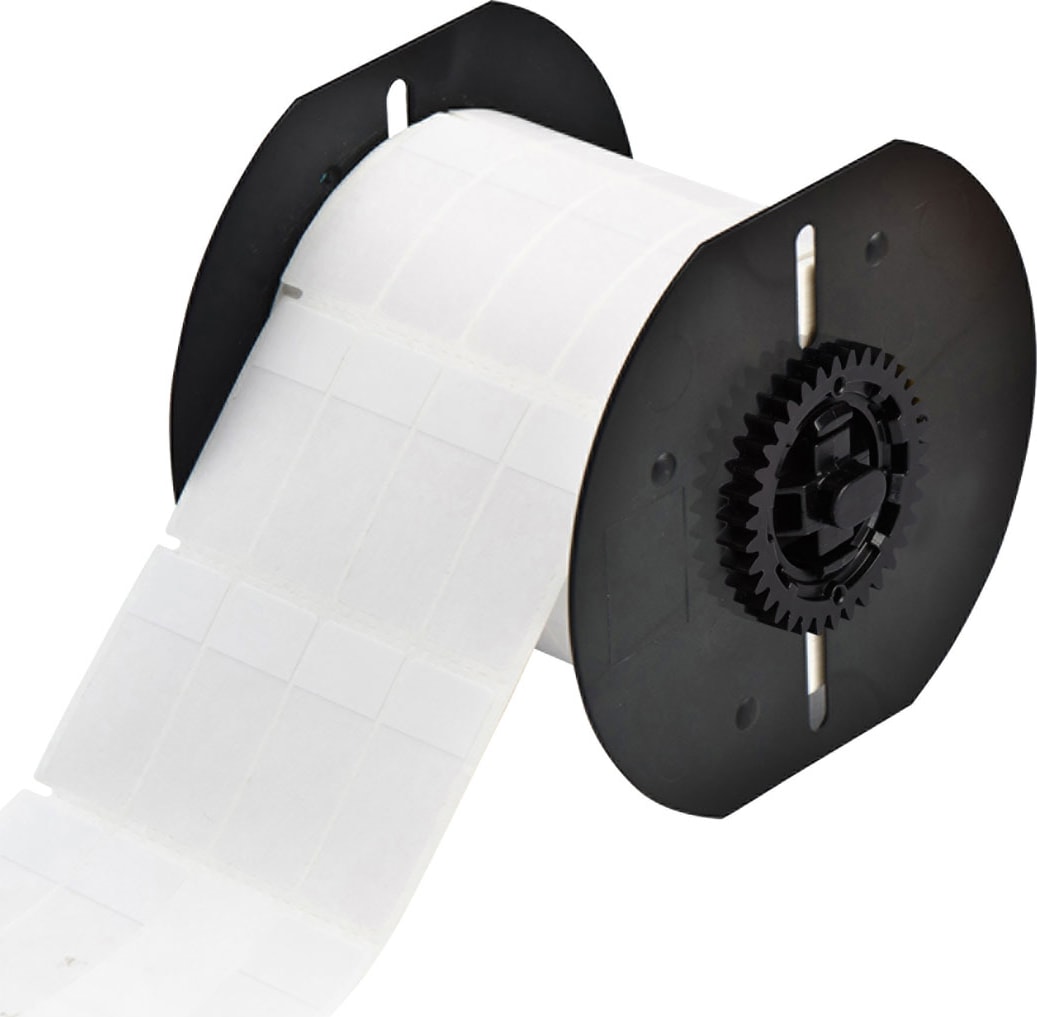 Brady B33-73-427 - Self-Laminating Vinyl Wrap Around Labels for B33 Printers, 1.75' x 0.75', White
