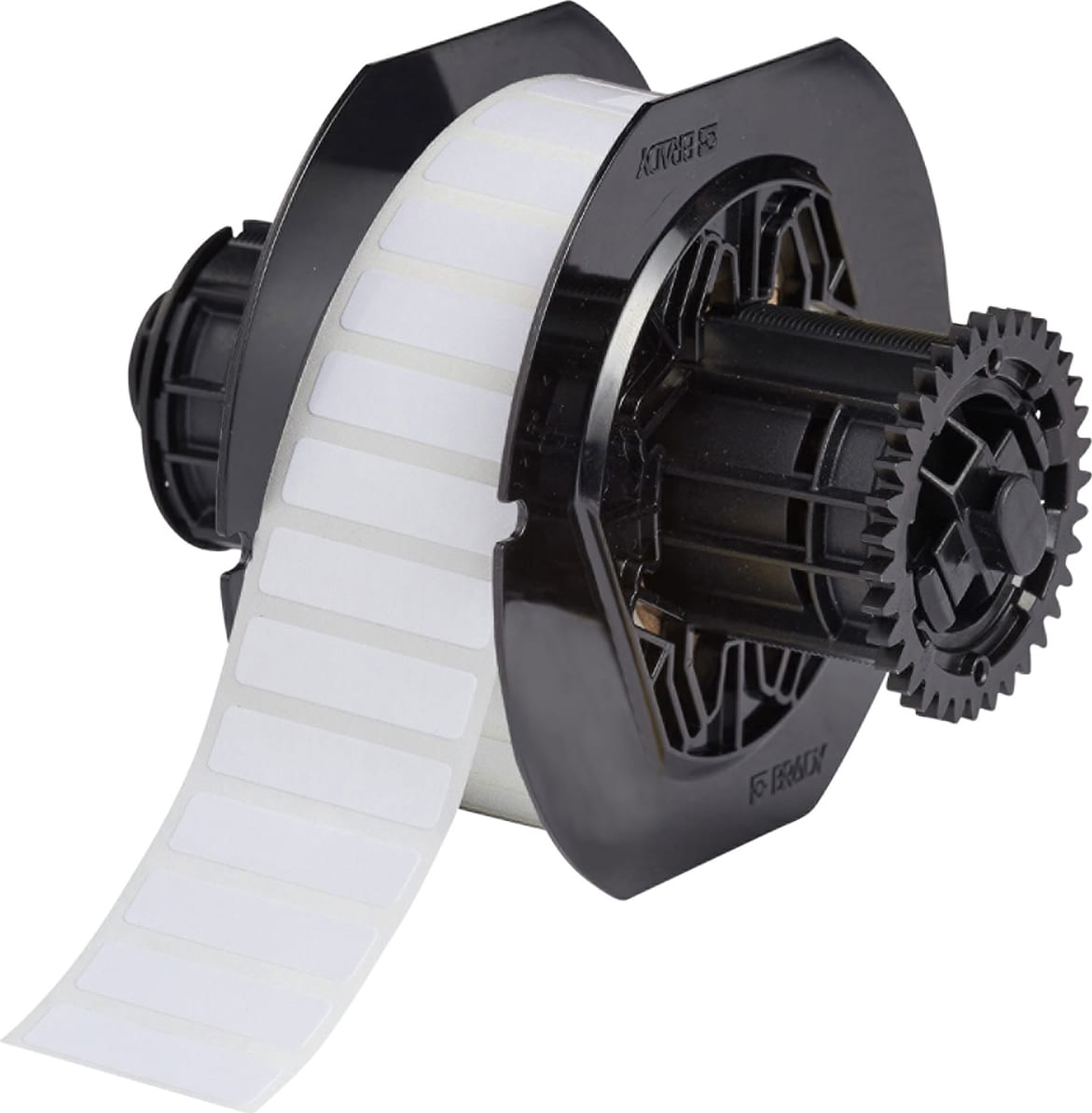 Brady B33-102-422 - White Polyester w/Permanent Acrylic Adhesive Labels, 1/Row, 2500/Catridege