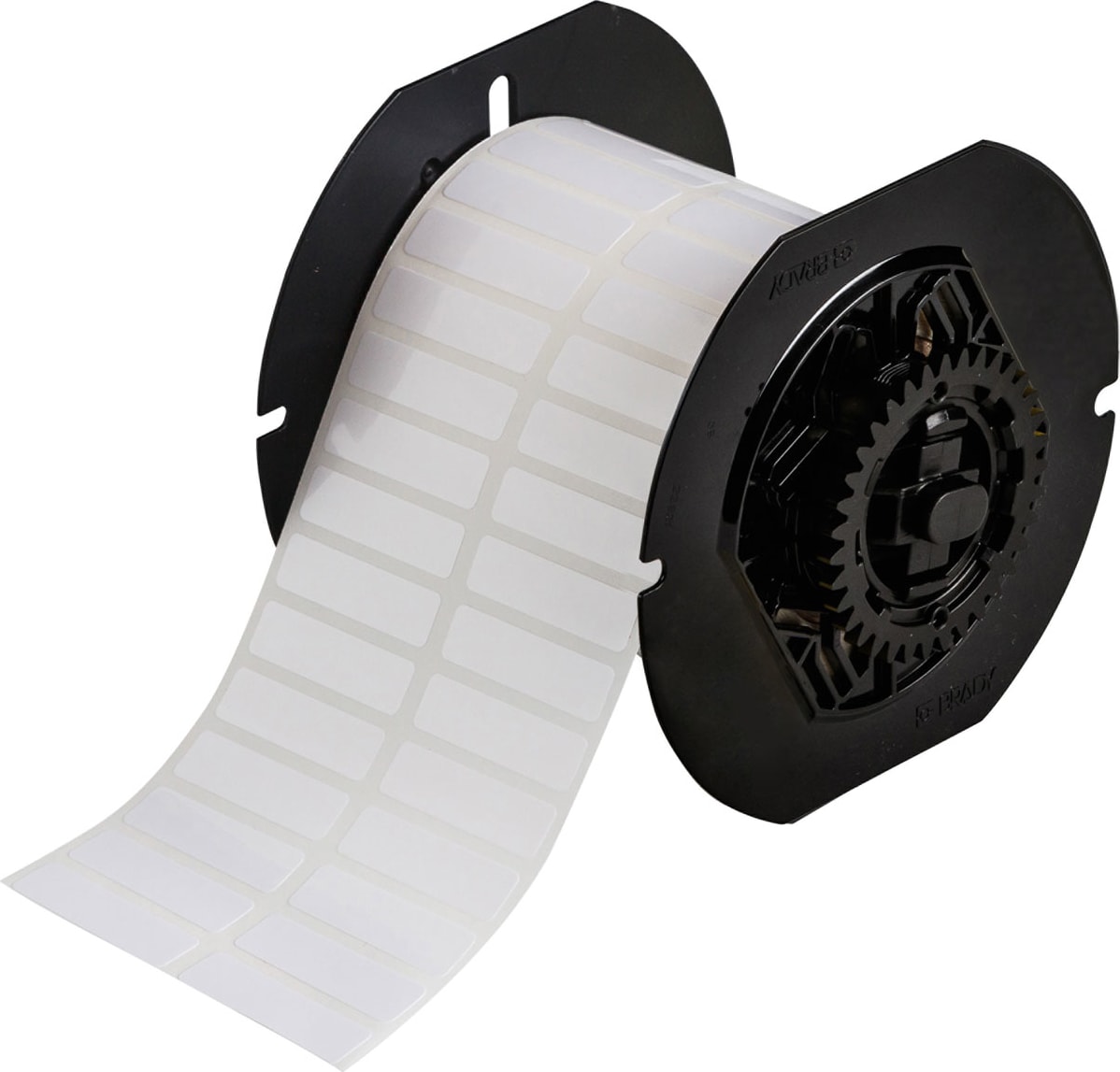 Brady B33-147-422 - White Polyester w/Permanent Acrylic Adhesive Labels, 2/Row, 2500/Catridege