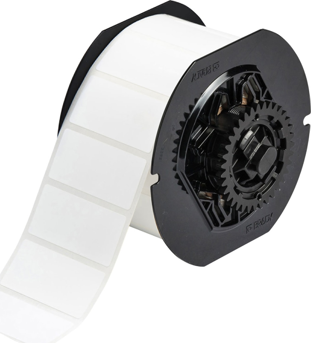Brady B33-17-483 - B33 Series White Polyester w/Permanent Rubber-Based Adhesive Labels