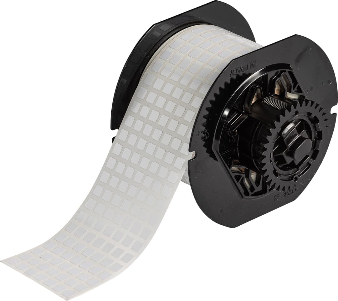 Brady B33-70-473 - Glossy Electrostatic Dissipative Polyester Circuit Board Labels, I5300, 0.25' x 0.25', 7/Row