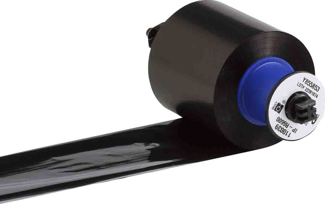 Brady IP-R6600 - 1' Core R6600 Series Halogen Free Printer Ribbon, 2.36' (Black)