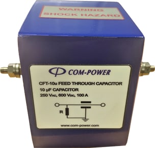 Com-Power CFT-10u - Feed-through capacitor, 10uF, 100 Amps