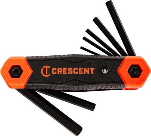 Crescent CHKFM8 - Folding Hex Dual Material Key Set, Metric, 8/Pcs