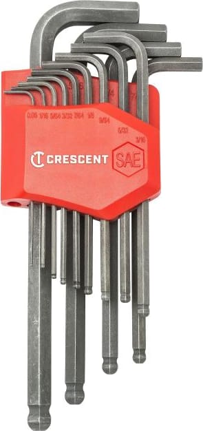 Crescent CHKLABALL13 - Hex Key Set, Long Ball End, SAE, 13/Pcs